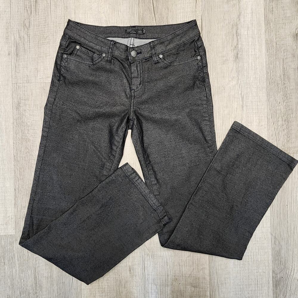 Prana Black Shimmer Matallic Jeans Pants 4/27